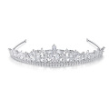 Bling Bling Flower Shape Wedding CZ Crown Tiara Hair Accessories